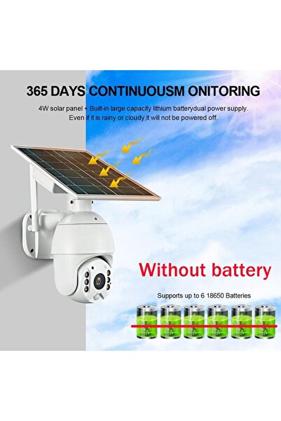 CRONY RBX-S10-Wifi 1080P 5MP HD Solar Panel Outdoor Waterproof Bullet CCTV Camera