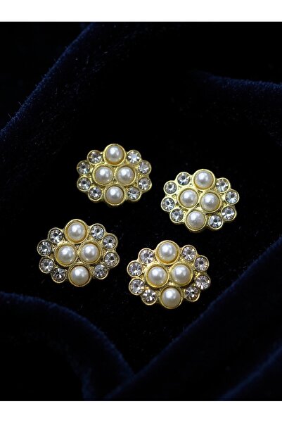 ODDA TASARIM ATÖLYESİ New Christmas Collection Pearl and Stone 4-Piece Set (2cm)