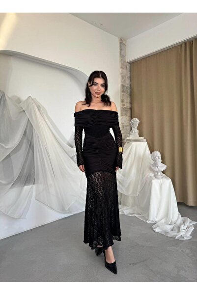 conconmoda Aylen Dantel Tasarım Straplez Elbise