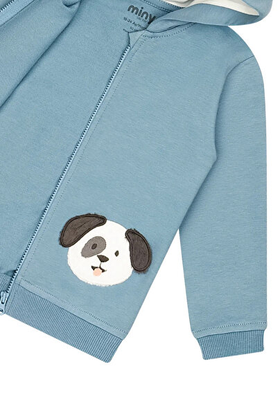 Miny Center Minycenter Dog Embroidered Baby Boy Tracksuit Set