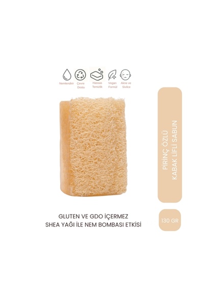 LET'SCRUB Pirinç Sabunu - Doğal Kabak Lifli 130 gr