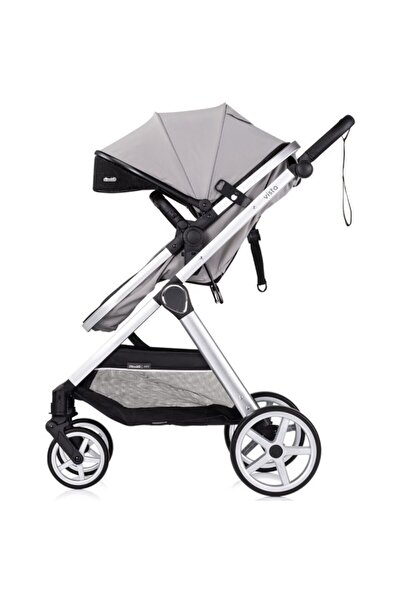 Chipolino Vista 2 in 1 grey – stroller 0+ with convertible, reversible seat and suspension wheels