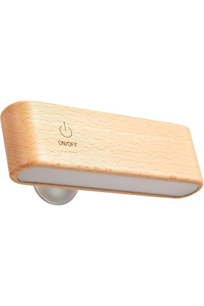 SYOSI مصباح حائطي ليلي مغناطيسي خشبي قابل لإعادة الشحن (قابل للتعتيم، يدور بز...