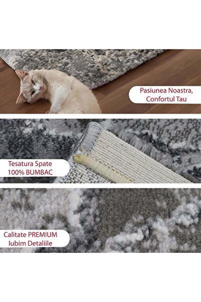 Brava Casa Gravontra Luxe Carpet, Living Room/Bedroom, Anthracite Grey, Underfloor Heating, Short Pile 1