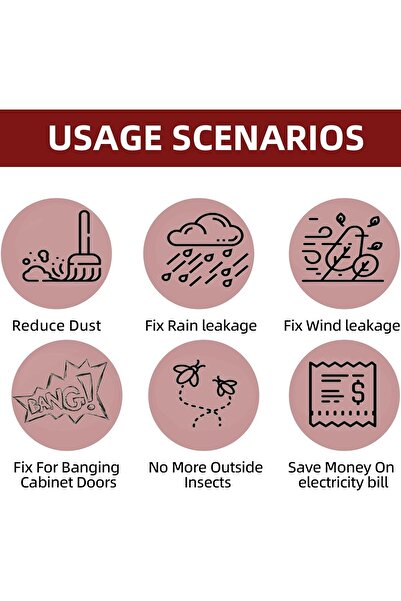 Generic Weather Stripping Door Seal Self-Adhesive D-Shape Foam Tape for Door & Window (33ft, Black)