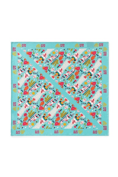 All We Need Is Pets Bandană albastră cu lamă de petrecere pentru pisici, câini și iubitori de animale de companie