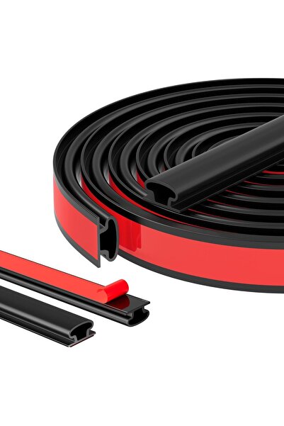 Generic Weather Stripping Door Seal Self-Adhesive D-Shape Foam Tape for Door & Window (33ft, Black)
