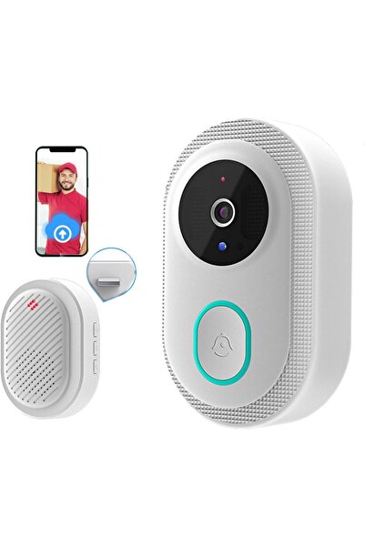 KASTWAVE كاميرا جرس باب لاسلكية ذكية عالية الدقة رؤية ليلية محادثة ثنائية الا...