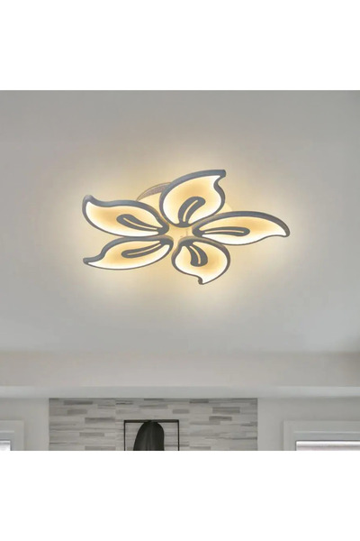 Alessandro DESIGN Candelabru LED JASMINE cu telecomandă, 66W, 5 petale, cald/...