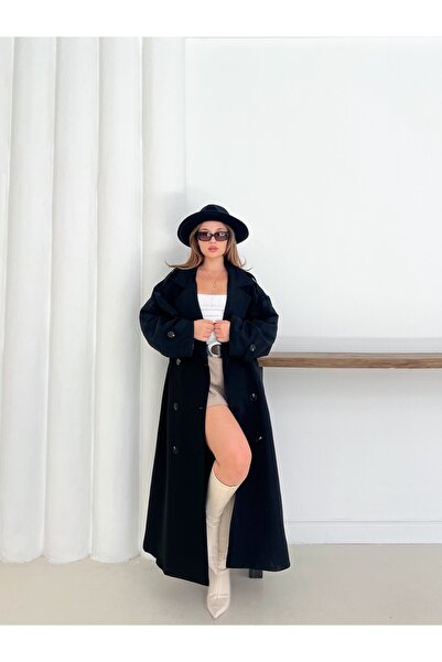 Joi Women's Flowy Long Belted Oversized Trench Coat