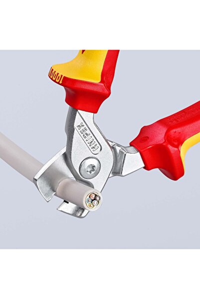 Knipex StepCut Cable Shears, chrome-plated, insulated, 160 mm