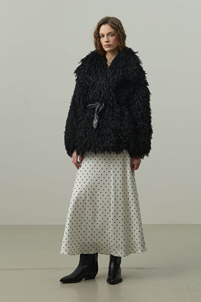 Fahhar Faux Fur Coat Black