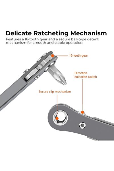 Mulwark 11pc 1/4 Mini Ratchet Pocket Screwdriver Set