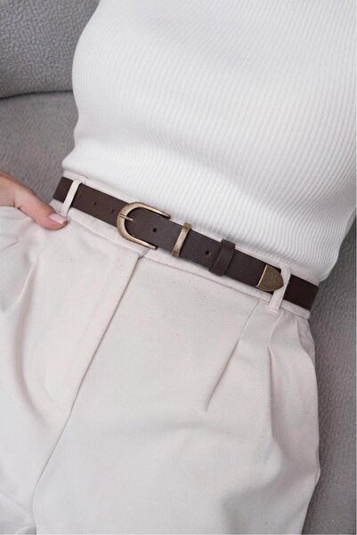Mynoa Takım Antique Buckle Women's Belt, Jacket Belt, Trouser Belt,