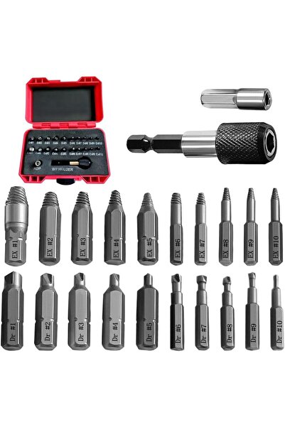 TERRIFI 22PCS Damaged Screw Extractor Set, Easy-Out Stripped Screw Extractor Kit