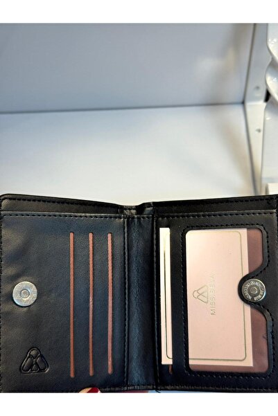 balbagss Women's Leather Scholarship Clip Wallet with Compartment Design