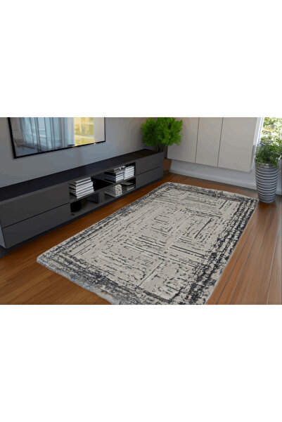 Brava Casa Helion Quadris Carpet, Living Room/Bedroom, Cream, Brown and White, Underfloor Heating, Sc Yarn