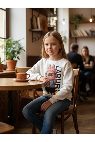 Zekids Φούτερ για κορίτσια από βαμβάκι με τύπωμα χαρακτήρων με τύπωμα σχεδίων