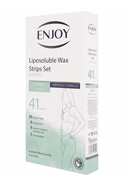 Enjoy مجموعة شرائح الشمع القابلة للذوبان في الدهون أزولين - مناسبة لجميع أنواع البشرة - 41 قطعة