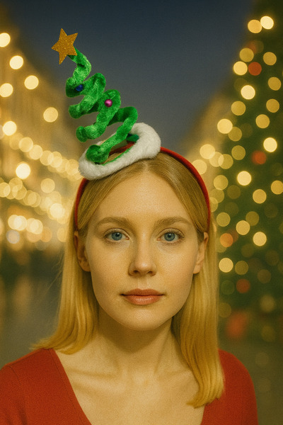 PaminBags Aksesuar Yılbaşı Işıklı Noel Baba Taç