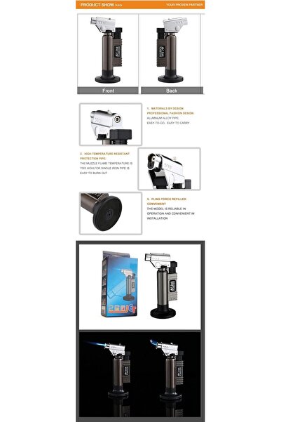 Generic ولاعة غاز مقاومة للرياح من Honest للشواء - علبة معدنية (لا تحتوي على ...