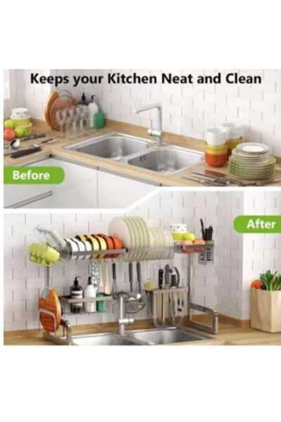 Alsaif Gallery Steel drying rack that mounts over the kitchen sink – high stability and ideal water drainage