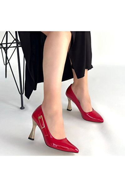 hibiscus Motya Red Patent Leather Heeled Shoes