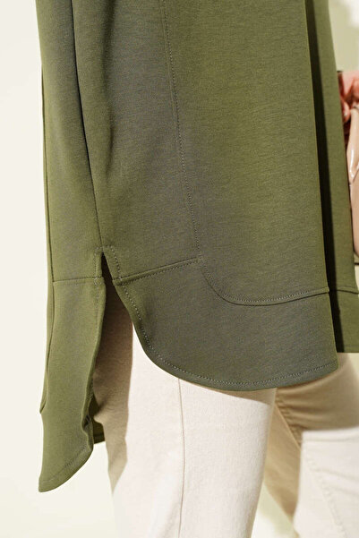 Smy moda Τουνίκ διπλής όψης οβάλ κοπής oversized