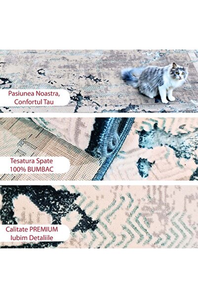 Brava Casa Bluessette Marine Carpet, Living Room/Bedroom, Blue, Cream, Underfloor Heating, Sc Yarn