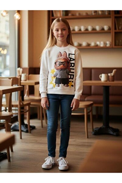 Zekids Φούτερ για κορίτσια από βαμβάκι με τύπωμα χαρακτήρων με τύπωμα σχεδίων