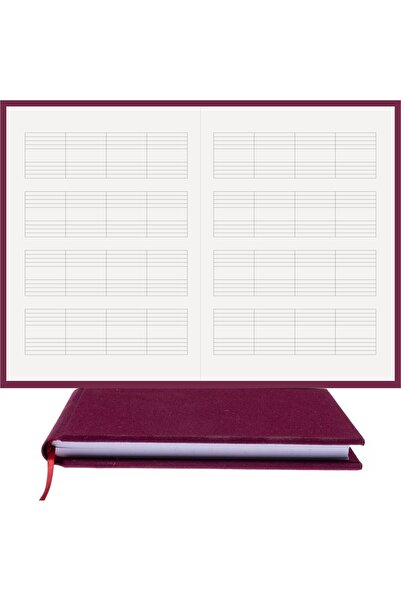 BİDEFTER Piano Note Notebook (Keyless K-Ç) 100% Handmade, Hand Sewing, 2026 Collection, Viscose Fabric – A/5