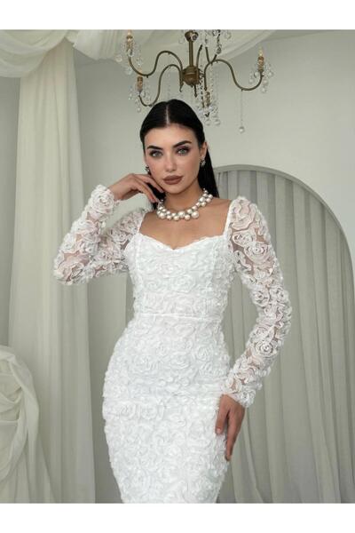 conconmoda Folers Çiçek Desenli Elbise