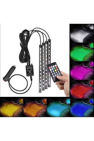 sgeteknoloji 48 LED AYAK ALTI LED IŞIK KUMANDALI MÜZİĞE DUYARLI ÇAKMAKLIK GİR...