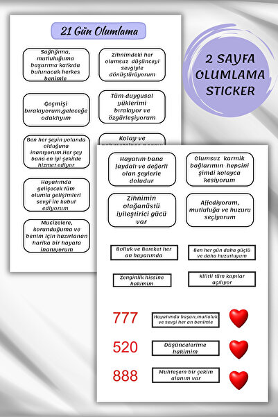 birikiyedi مجموعة ملصقات تأييدية مكونة من ورقتين/مناسبة للمجلات/تحفيزية/مناسبة لمجلة بوليت