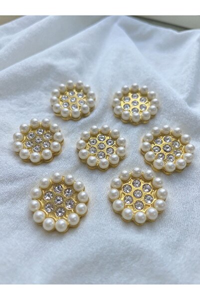 ODDA TASARIM ATÖLYESİ New Christmas Collection Pearl Gold 6-Piece Button Set (2cm)