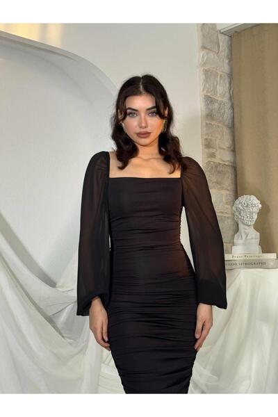 conconmoda Engla Buzgulu Midi Elbise