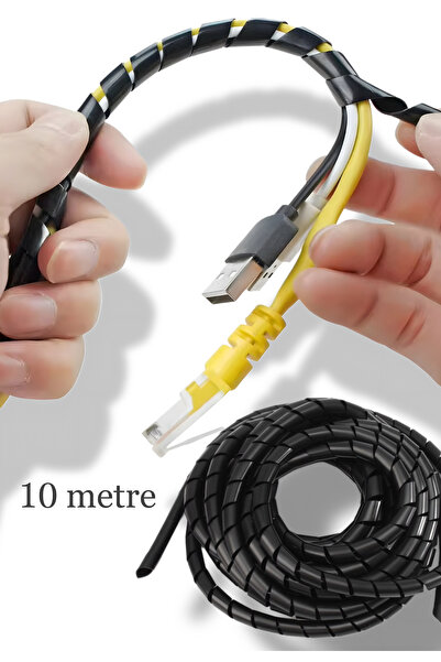 Nexo No:5 (12x15mm) Helezon Kablo Toplama Ve Pano Spirali (Halogenfree) Siyah...