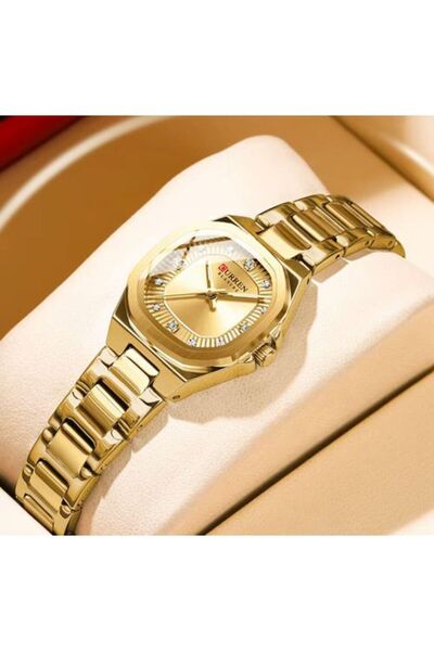 Curren 9104 Elegant Women's Watch Waterproof Luminous Stainless Steel Quartz Square Dial