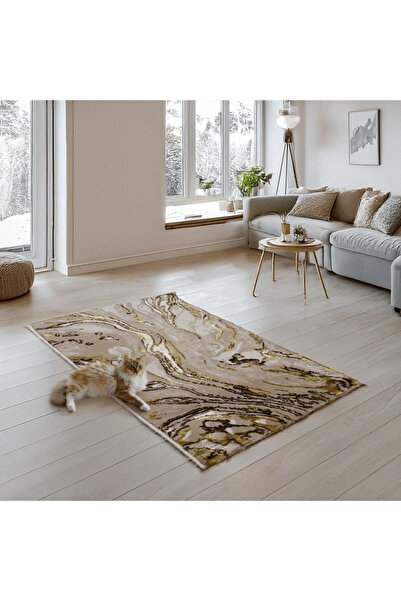 Brava Casa Covor Mirage, Living/Dormitor, Negru, Maro, Auriu, Alb, Incalzire ...