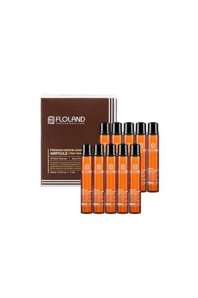 Flo فلولاند أمبول كيراتين 13 مل × 10 – علاج احترافي للشعر التالف ولمعان صحي
