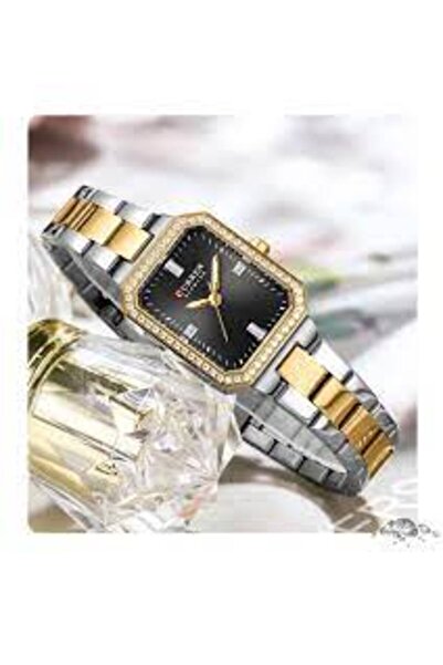 Curren Women's 9102 Rectangular Quartz Watch - Gold Blue