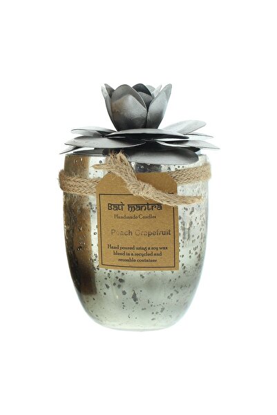 OEMN Bali Mantra, Lumânare Parfumată Camellia Glass Silver Peach Grapefruit, ...