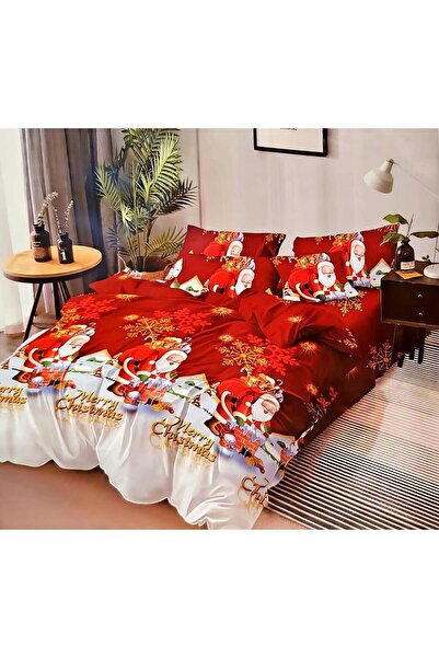 Casa Pucioasa Bedding set, 230x250cm, 6 pieces, Christmas, Red, Merry Christmas