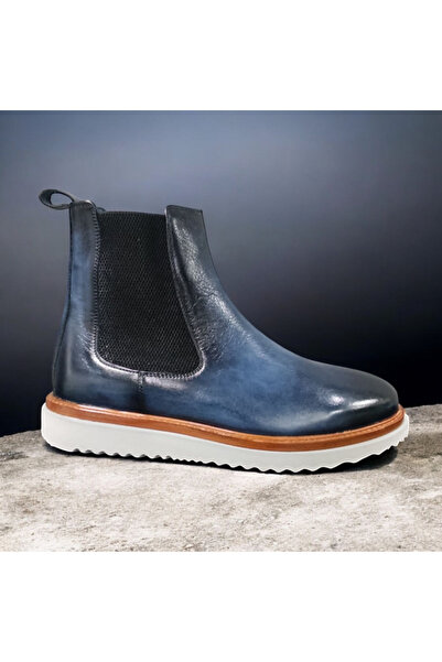 VİVA SHOES 100% Genuine Leather Eva Sole Chealsea Men's Boots