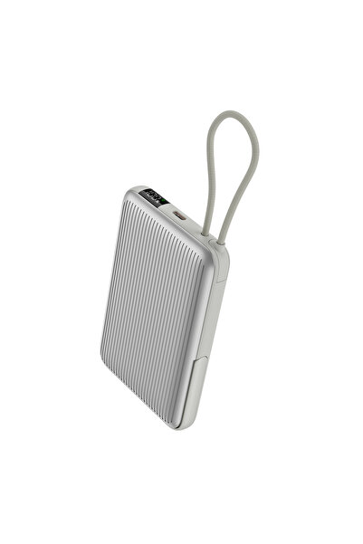 realpower 10000mAh Magsafe Powerbank 22.5W Kablolu ve Led Display