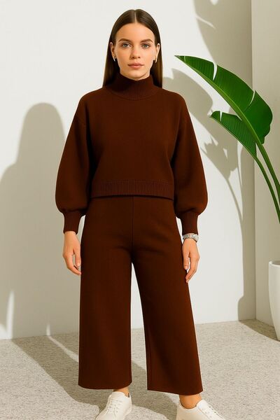 MAY MARA 2-piece fisherman collar knitwear set