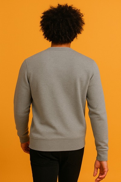 Tommy BİSİKLET YAKA GRİ SWEATSHİRT