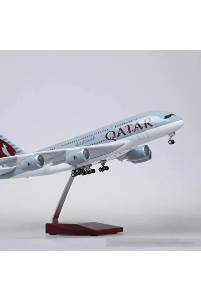 Generic Qatar Airways A380 30cm Big Size Aircraft Model & Wheel Diecast For Collection Display Or Gifts