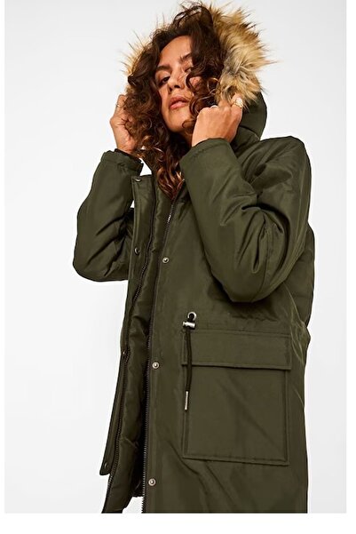 Noisy May Nmmolly Hooded Parka Jacket, Green, L