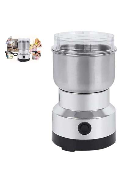 PORKY Shop Electric Grain and Spice Mill, Stainless Steel, Multifunctional
